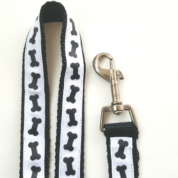 48" Dog Leash Wedding Formal Black Tie Ribbon Bow Collar - Picture 3 of 6